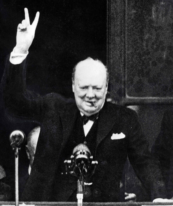 Churchill on VE day 