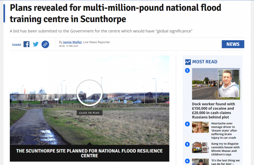 Scunthorpe Telegraph: Plans revealed for multi-million-pound national flood training centre in Scunthorpe