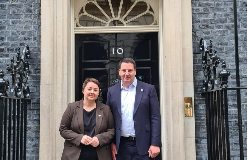 Andrew Percy and I outside Number 10