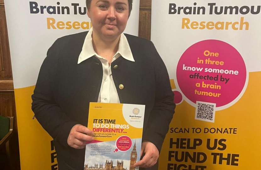 Holly Mumby-Croft MP at the Brain Tumour Research 2024 Manifesto Launch