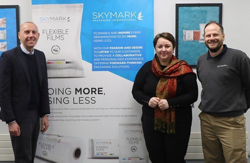 Visiting locally based business, Skymark Packaging International