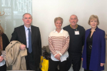 Stephen and Gill Ayling with Dame Andrea Leadsom MP, Holly Mumby-Croft MP, Sir Geoffrey Cox and his constituent, Hillary Nicholls