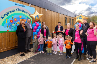 Holly Mumby-Croft MP at the official opening of Kingway Children's Centre